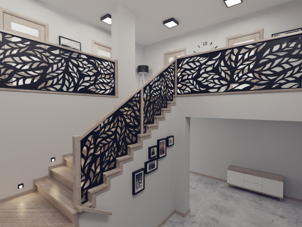 Laser Cut Stair Case Railings